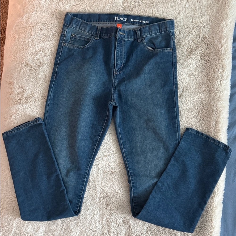 BOYS The Children's Place Men’s Skinny Jeans - Dark Indigo Blue Size 18